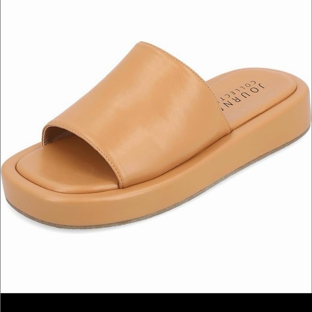 Journee Collection Camel Tan Slide Sandal
